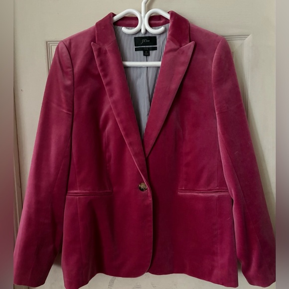 J. Crew Jackets & Blazers - J. Crew Women's Rich Pink Velvet Blazer